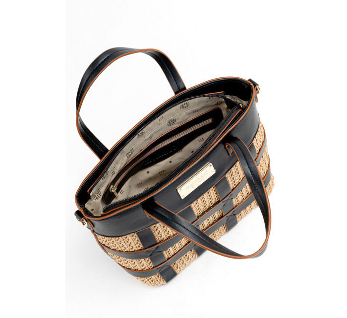 Monnari Dámske tašky Straw Front Basket Black