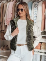 Dámska krátka obojstranná vesta CHIPUFF zelená FashionStreet TY4824 Dámska krátka obojstranná vesta CHIPUFF zelená FashionStreet TY4824