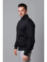 Čierna pánska mikina so stojačikom (68B2002-3)