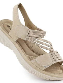Dámské sandály na platformě pohodlné béžové model 22087466 - Hikvision