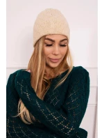 Čepice světle béžová model 18750043 - K-Fashion Čepice světle béžová model 18750043 - K-Fashion