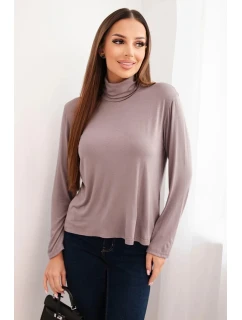 Dámská viskózová blůza s rolákem a dlouhým rukávem fango