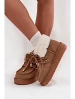 Dámské sněhule z přírodní semiš model 21714062 Camel - D.Franklin