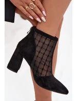 Dámske čižmy D&A na kolíku - čierne Dámske čižmy D&A na kolíku - čierne