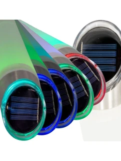 LAMPA SOLARA 4 LED 2 FARBY 32,5CM