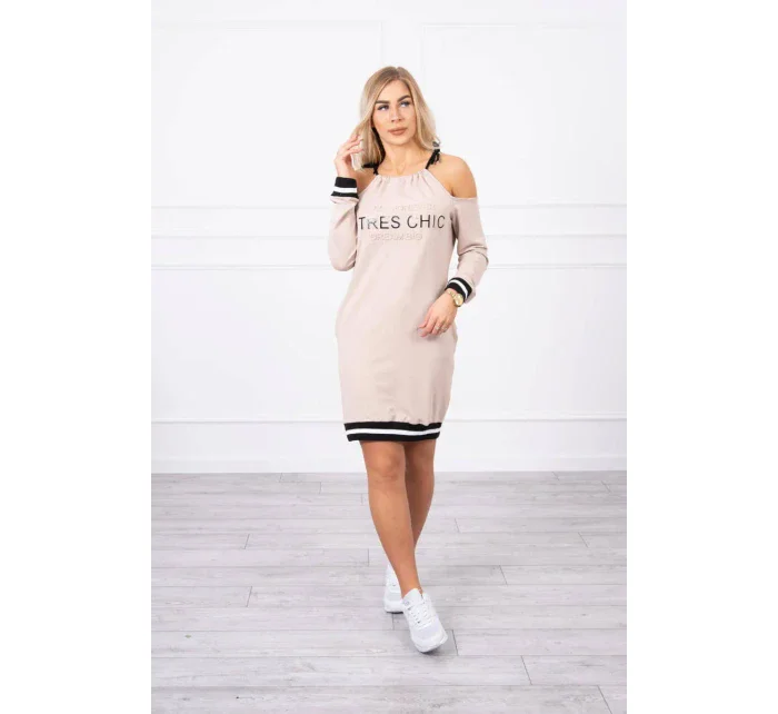 Béžové šaty Tres Chic