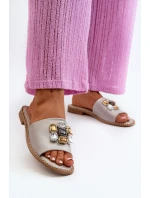 Dámské Sandály S Ozdobami model 21665122 Béžové - S.Barski