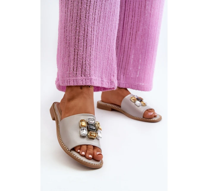 Dámské Sandály S Ozdobami model 21665122 Béžové - S.Barski