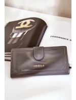 Portfel Damski Z Eko Skóry Szary Kalinessa