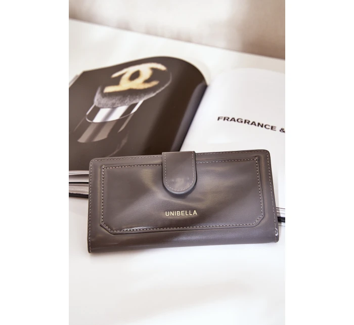 Portfel Damski Z Eko Skóry Szary Kalinessa