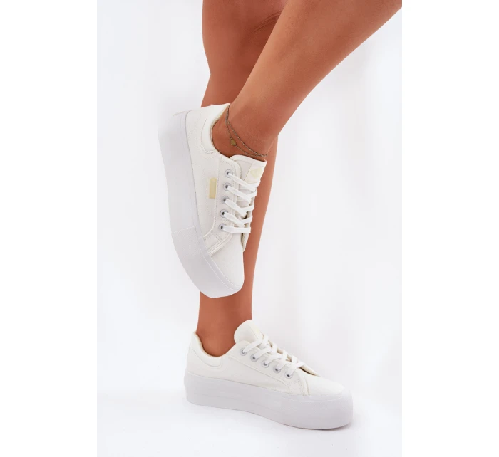 Trampki Damskie Na Platformie Lee Cooper LCW-25-31-3450L Białe