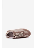 Dámské tenisky z přírodní kůže LR61-7091 Béžové