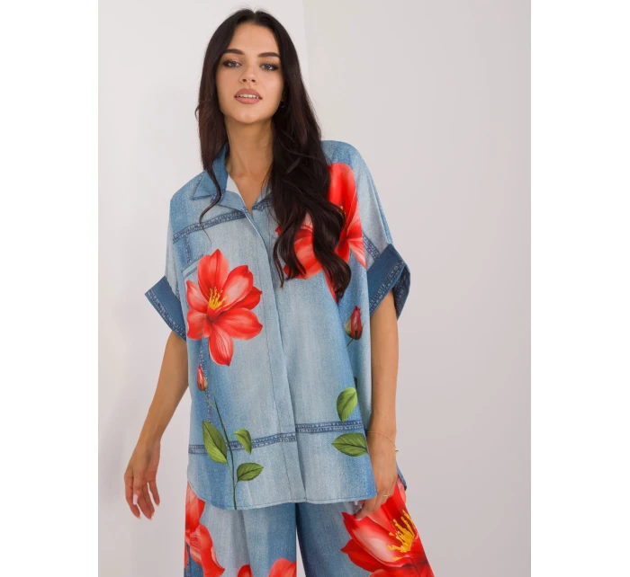 Košeľa DHJ KS 19007 1.30 modrá Košeľa DHJ KS 19007 1.30 modrá