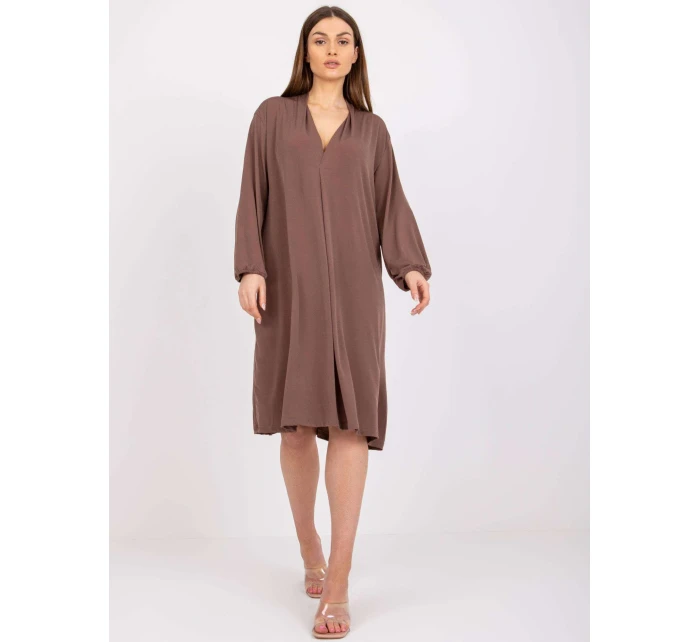 Dámske šaty Dress-EM-SK-604.10P-hnedá Dámske šaty Dress-EM-SK-604.10P-hnedá