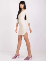 Šaty RV SK model 17338899 světle béžová - FPrice Šaty RV SK model 17338899 světle béžová - FPrice