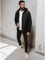 Pánská prošívaná bunda s kapucí černá Dstreet model 21983305 - FashionStreet