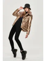 Zlatá dámská bunda s model 15837914 - Ann Gissy Zlatá dámská bunda s model 15837914 - Ann Gissy