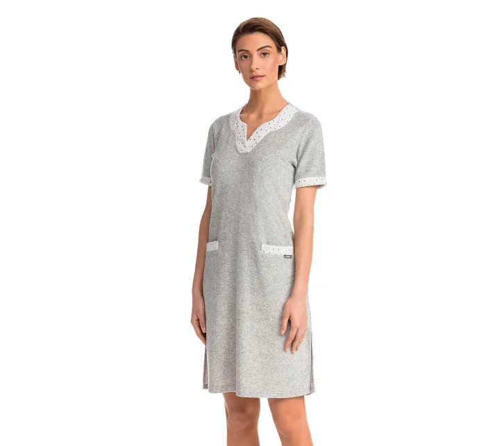 Vamp - Pohodlné jednofarebné froté šaty 14535 - Vamp Vamp - Pohodlné jednofarebné froté šaty 14535 - Vamp