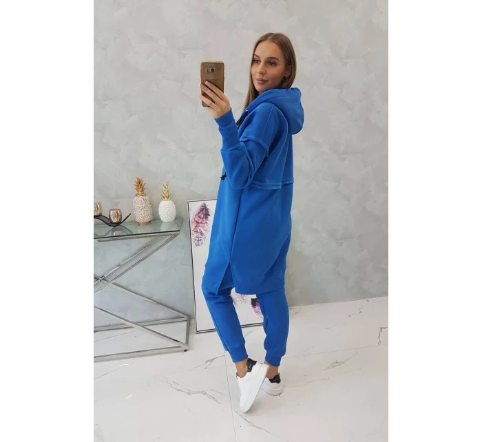 Hrejivá súprava s dlhou mikinou nevädzovo modrá