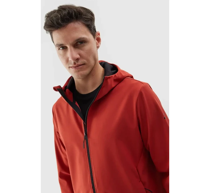 Kurtka Męska Softshell Z Kapturem 4F 4FWAW24TSOFM283-61S Czerwona