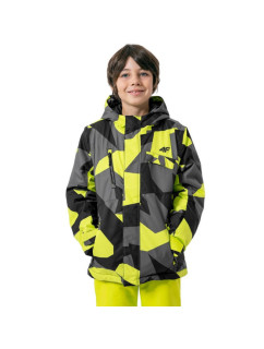 Detská / juniorská lyžiarska bunda Jr HJZ22 JKUMN002 90S Black neon green - 4F