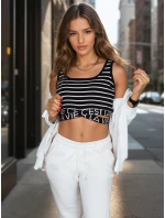 Dámsky pruhovaný top LA VIE CEST black FashionStreet RY2314