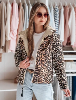 Dámska obojstranná prechodná bunda ZIBERKA beige FashionStreet TY4869