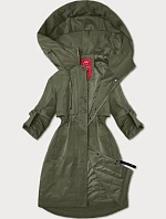 Dámska bunda s ohrnutými rukávmi LHD olivová (LHD-24591)