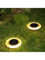 SOLÁRNE DISKOVÉ SVETLO 28 LED PRE MONTÁŽ NA ZEM ALEBO NA STENU