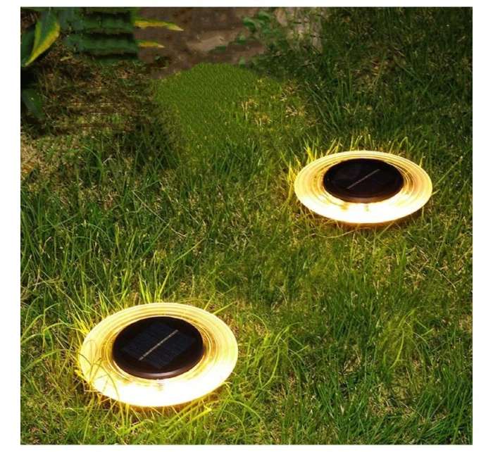 SOLÁRNE DISKOVÉ SVETLO 28 LED PRE MONTÁŽ NA ZEM ALEBO NA STENU