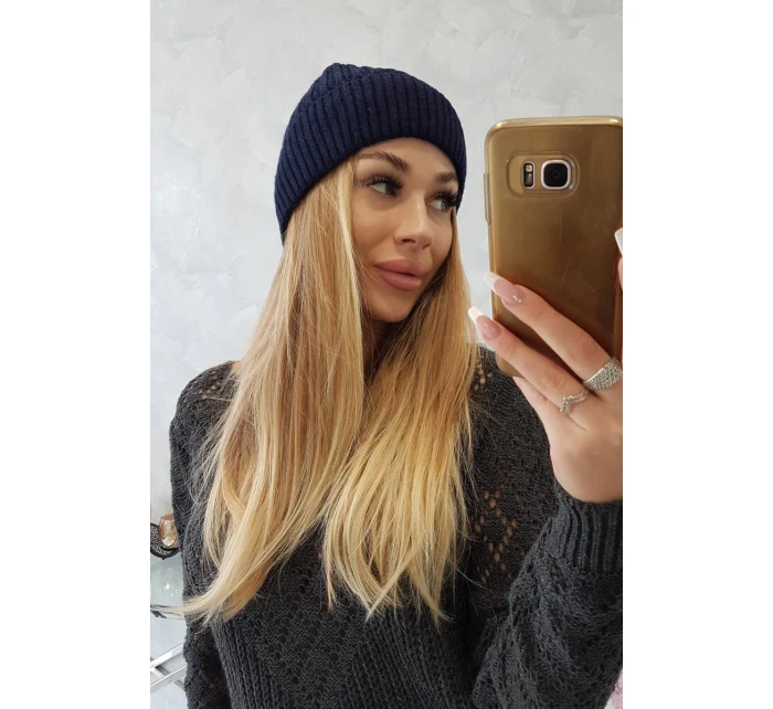 Tenká čiapka Malwina K250 navy blue