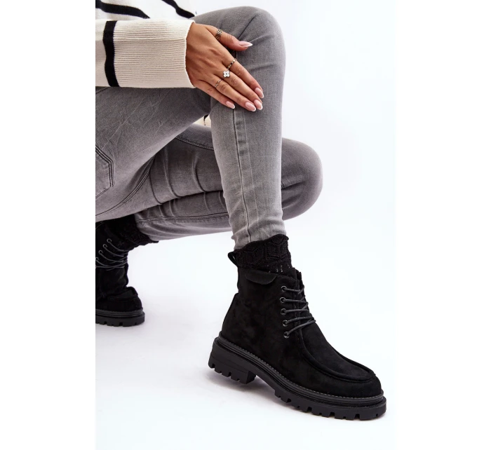 Damskie Botki Trapery Na Suwak Czarne Apolosi Damskie Botki Trapery Na Suwak Czarne Apolosi