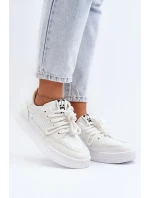 Dámské tenisky z ekokože bílé model 21648820 - Boto Dámské tenisky z ekokože bílé model 21648820 - Boto