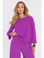 Elegantní halenka s rukávy levandulová model 22040529 - Moe Elegantní halenka s rukávy levandulová model 22040529 - Moe