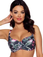Dámska plavková podprsenka SK 173 tm.modrá-kvety - Ava