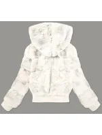 Bílá dámská kožešinová bunda model 15901169 - S'WEST Bílá dámská kožešinová bunda model 15901169 - S'WEST