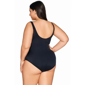 Dámské jednodílné plavky 61 black plus - AVA Dámské jednodílné plavky 61 black plus - AVA