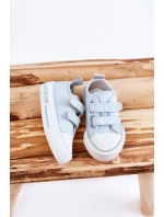 Dziecięce Materiałowe Trampki Na Rzep BIG STAR KK374078 Niebieskie