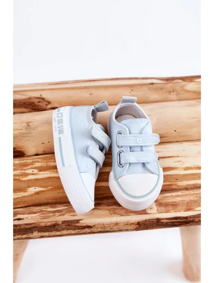 Dziecięce Materiałowe Trampki Na Rzep BIG STAR KK374078 Niebieskie