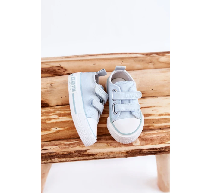 Dziecięce Materiałowe Trampki Na Rzep BIG STAR KK374078 Niebieskie