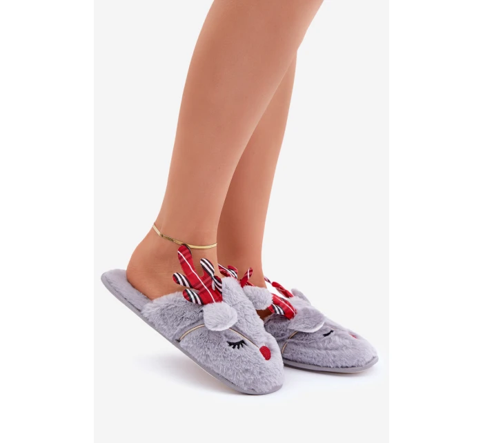 Vánoční Pantofle S Šedé model 21680787 - Boto Vánoční Pantofle S Šedé model 21680787 - Boto