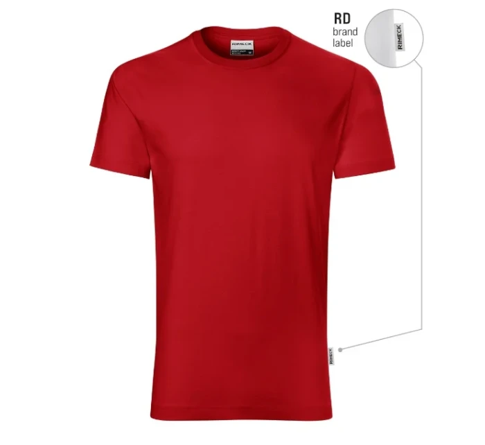 Odolné tričko červené 07 (štítok značky)