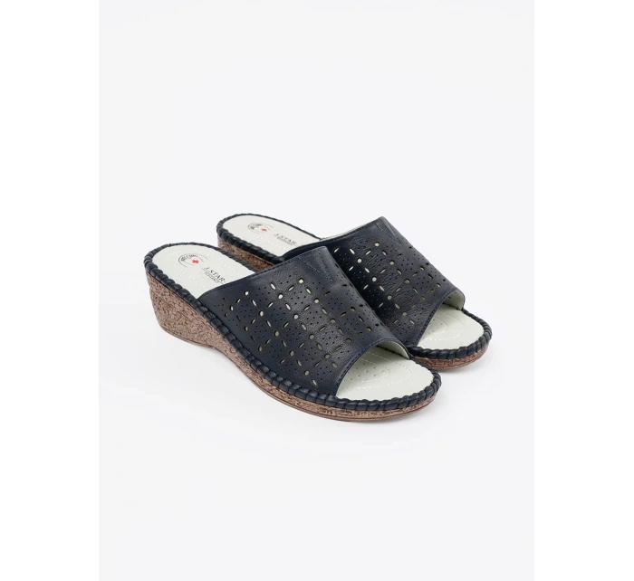 Jedinečné dámske tmavomodré ponožky s klinom