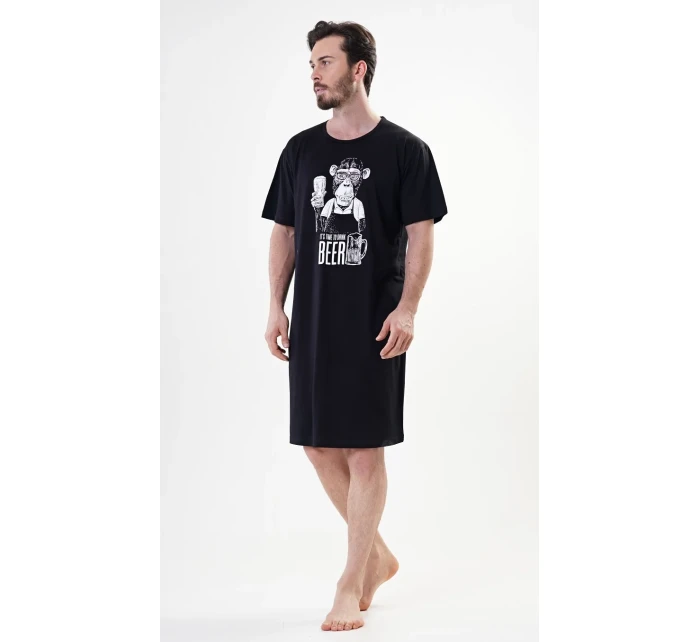 Pánska nočná košeľa s krátkym rukávom Opice Pánska nočná košeľa s krátkym rukávom Opice