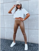 Dámské kožené kalhoty camel Dstreet model 21970792 - FashionStreet