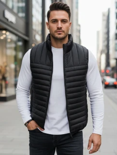 Pánská prošívaná vesta černá model 21991586 - Dstreet