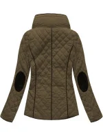 Dámska krátka zimná prešívaná hnedá bunda (wz105)