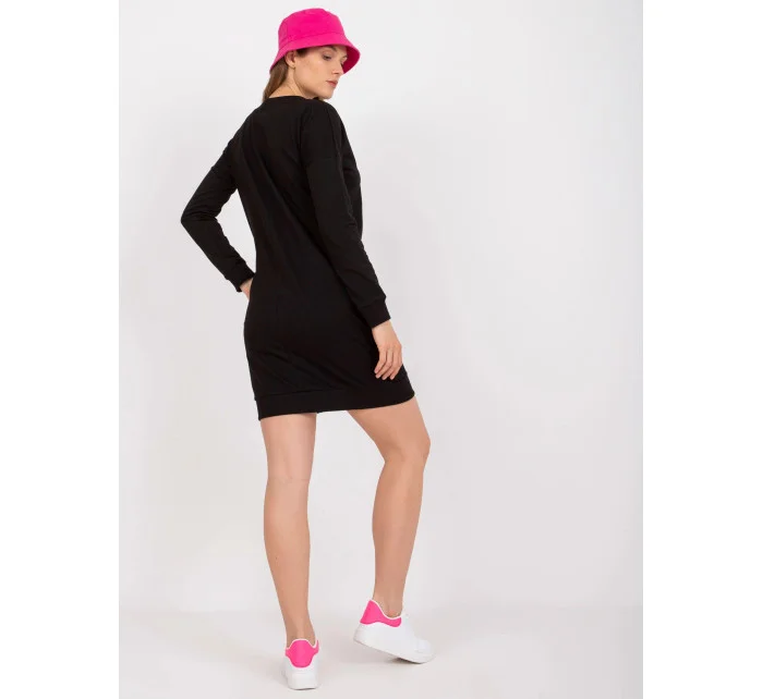 Čierne dámske teplákové mini šaty (A-006.73) Čierne dámske teplákové mini šaty (A-006.73)