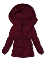 Damska kurtka zimowa z kapturem bordowa model 21765118 - J.STYLE Damska kurtka zimowa z kapturem bordowa model 21765118 - J.STYLE