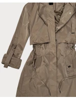 Klasická dámska bunda Goodlookin s hnedou podšívkou (B2006-48)